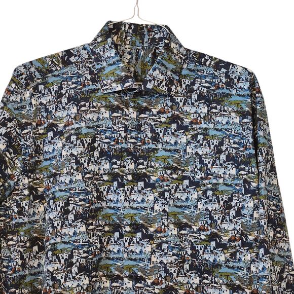 Alan Flusser Button Down Men's Casual button-up dress shirt sz Large - Picture 1 of 12